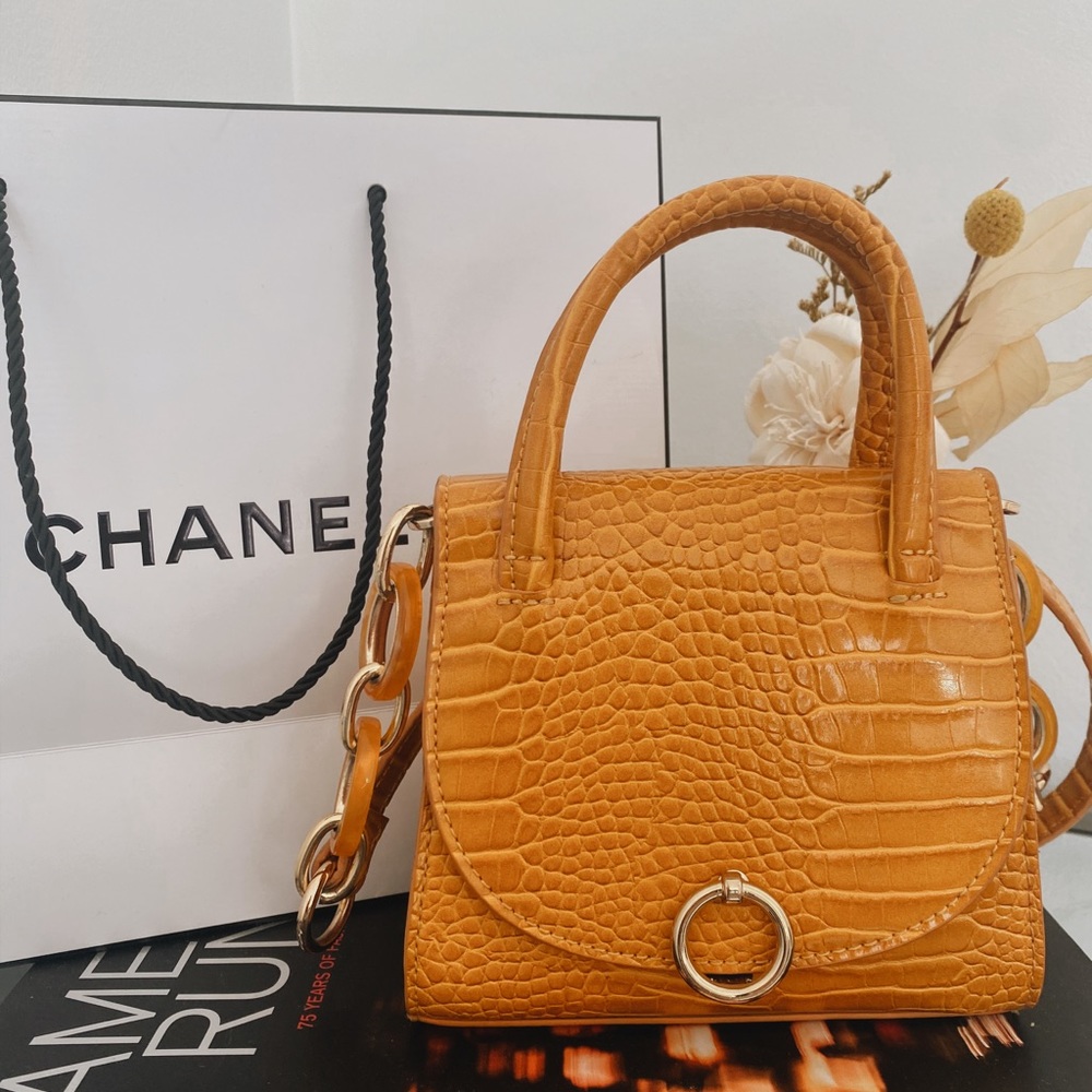 TopShop Croc Mini Crossbody Bag